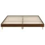 Oak brown engineered wood bed frame 160x200 cm by vidaXL, Beds and slatted bases - Ref: Foro24-832028, Price: 158,32 €, Disco...