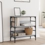 Mesa consola madera de ingeniería gris Sonoma 75x32x75 cm en Mesas auxiliares | Comprar online en Foru.es