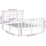Estructura de cama madera maciza 140x190 cm de vidaXL, Camas y somieres - Ref: Foro24-3105905, Precio: 127,39 €, Descuento: %