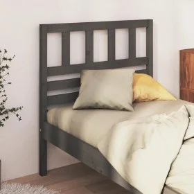 Bettkopfteil aus massivem grauem Kiefernholz, 96 x 4 x 100 cm von vidaXL, Kopf- und Fußteile - Ref: Foro24-814126, Preis: 38,...