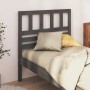 Cabecero de cama madera maciza de pino gris 96x4x100 cm de vidaXL, Cabeceros y pies de cama - Ref: Foro24-814126, Precio: 39,...