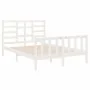 Estructura de cama de madera maciza blanca 140x190 cm de vidaXL, Camas y somieres - Ref: Foro24-3105906, Precio: 137,77 €, De...