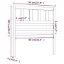 Bettkopfteil aus massivem grauem Kiefernholz, 96 x 4 x 100 cm von vidaXL, Kopf- und Fußteile - Ref: Foro24-814126, Preis: 38,...