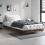 Estructura de cama madera de ingeniería roble ahumado 90x190 cm de vidaXL, Camas y somieres - Ref: Foro24-832202, Precio: 71,...