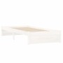 Estructura de cama madera maciza individual blanco 75x190 cm de vidaXL, Camas y somieres - Ref: Foro24-814910, Precio: 81,95 ...