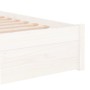 Estructura de cama madera maciza individual blanco 75x190 cm de vidaXL, Camas y somieres - Ref: Foro24-814910, Precio: 81,95 ...