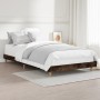 Estructura de cama madera de ingeniería roble ahumado 90x190 cm de vidaXL, Camas y somieres - Ref: Foro24-832098, Precio: 76,...