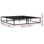 Estructura de cama de metal negra 200x200 cm de vidaXL, Camas y somieres - Ref: Foro24-324791, Precio: 132,85 €, Descuento: %