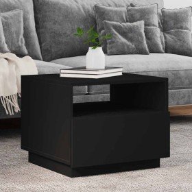 Mesa de centro con luces LED negro 50x49x40 cm en Mesas de centro | Comprar online en Foru.es