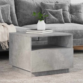 Mesa de centro con luces LED gris hormigón 50x49x40 cm en Mesas de centro | Comprar online en Foru.es