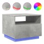 Mesa de centro con luces LED gris hormigón 50x49x40 cm en Mesas de centro | Comprar online en Foru.es
