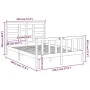 Estructura de cama de madera maciza negra 140x190 cm de vidaXL, Camas y somieres - Ref: Foro24-3105909, Precio: 175,67 €, Des...