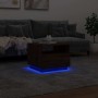 Mesa de centro con luces LED marrón roble 50x49x40 cm en Mesas de centro | Comprar online en Foru.es