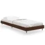 Brown oak engineered wood bed frame 75x190 cm by vidaXL, Beds and slatted bases - Ref: Foro24-832212, Price: 64,44 €, Discoun...
