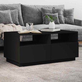 Mesa de centro con luces LED negro 90x49x40 cm en Mesas de centro | Comprar online en Foru.es