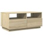 Mesa de centro con luces LED roble Sonoma 90x49x40 cm en Mesas de centro | Comprar online en Foru.es