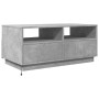 Mesa de centro con luces LED gris hormigón 90x49x40 cm en Mesas de centro | Comprar online en Foru.es