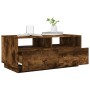 Mesa de centro con luces LED roble ahumado 90x49x40 cm en Mesas de centro | Comprar online en Foru.es