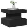Mesa de centro con luces LED negro 50x50x40 cm en Mesas de centro | Comprar online en Foru.es