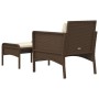Set muebles de jardín 2 piezas y cojines ratán sintético marrón de vidaXL, Conjuntos de jardín - Ref: Foro24-319677, Precio: ...