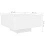 Mesa de centro madera contrachapada blanco 60x60x31,5 cm de vidaXL, Mesas de centro - Ref: Foro24-806885, Precio: 41,71 €, De...