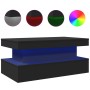 Mesa de centro con luces LED negro 90x50x40 cm en Mesas de centro | Comprar online en Foru.es
