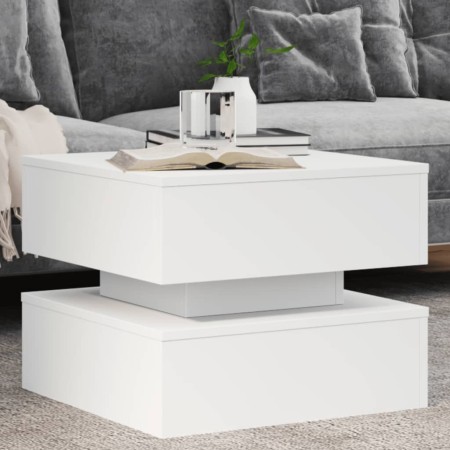 Mesa de centro con luces LED blanco 50x50x40 cm en Mesas de centro | Comprar online en Foru.es
