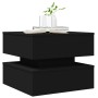 Mesa de centro con luces LED negro 50x50x40 cm en Mesas de centro | Comprar online en Foru.es