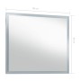 Espejo de pared de baño con LED 80x60 cm en Espejos | Comprar online en Foru.es