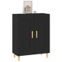 Aparador de madera contrachapada negro 69,5x34x90 cm de vidaXL, Aparadores - Ref: Foro24-812133, Precio: 83,30 €, Descuento: %