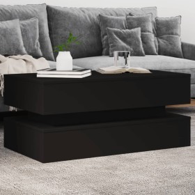 Mesa de centro con luces LED negro 90x50x40 cm en Mesas de centro | Comprar online en Foru.es