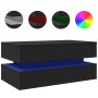 Mesa de centro con luces LED negro 90x50x40 cm en Mesas de centro | Comprar online en Foru.es