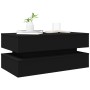 Mesa de centro con luces LED negro 90x50x40 cm en Mesas de centro | Comprar online en Foru.es