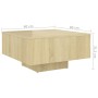 Mesa de centro madera contrachapada roble Sonoma 60x60x31,5 cm de vidaXL, Mesas de centro - Ref: Foro24-806888, Precio: 48,35...