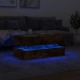 Mesa de centro con luces LED roble ahumado 90x50x40 cm en Mesas de centro | Comprar online en Foru.es