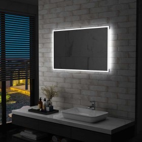 Espejo de pared de baño con LED 100x60 cm en Espejos | Comprar online en Foru.es