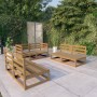 Muebles de jardín 6 piezas marrón miel madera maciza de pino en Conjuntos de jardín | Comprar online en Foru.es