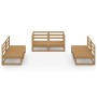 Muebles de jardín 6 piezas marrón miel madera maciza de pino en Conjuntos de jardín | Comprar online en Foru.es