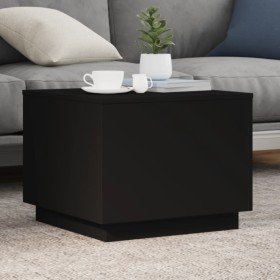 Mesa de centro con luces LED negro 50x50x40 cm en Mesas de centro | Comprar online en Foru.es