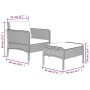 Set de muebles de jardín 2 pzas cojines ratán sintético gris de vidaXL, Conjuntos de jardín - Ref: Foro24-319679, Precio: 126...