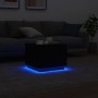 Mesa de centro con luces LED negro 50x50x40 cm en Mesas de centro | Comprar online en Foru.es