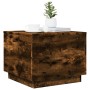 Mesa de centro con luces LED roble ahumado 50x50x40 cm en Mesas de centro | Comprar online en Foru.es