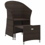 Set muebles de jardín 2 piezas y cojines ratán sintético marrón de vidaXL, Conjuntos de jardín - Ref: Foro24-319683, Precio: ...
