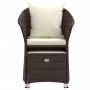 Set muebles de jardín 2 piezas y cojines ratán sintético marrón de vidaXL, Conjuntos de jardín - Ref: Foro24-319683, Precio: ...