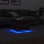 Mesa de centro con luces LED marrón roble 50x50x40 cm en Mesas de centro | Comprar online en Foru.es