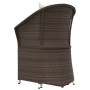 Set muebles de jardín 2 piezas y cojines ratán sintético marrón de vidaXL, Conjuntos de jardín - Ref: Foro24-319683, Precio: ...
