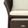 Set muebles de jardín 2 piezas y cojines ratán sintético marrón de vidaXL, Conjuntos de jardín - Ref: Foro24-319683, Precio: ...