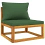 2-teilige Gartensofas mit Kissen aus massivem Akazienholz von vidaXL, Modulare Sofas für den Außenbereich - Ref: Foro24-36001...