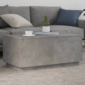 Mesa de centro con luces LED gris hormigón 90x50x40 cm en Mesas de centro | Comprar online en Foru.es
