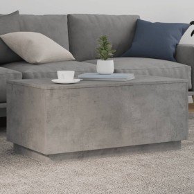 Mesa de centro con luces LED gris hormigón 90x50x40 cm en Mesas de centro | Comprar online en Foru.es